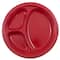 JAM Paper 10.25" Divided Plastic Party Plates, 20ct.
